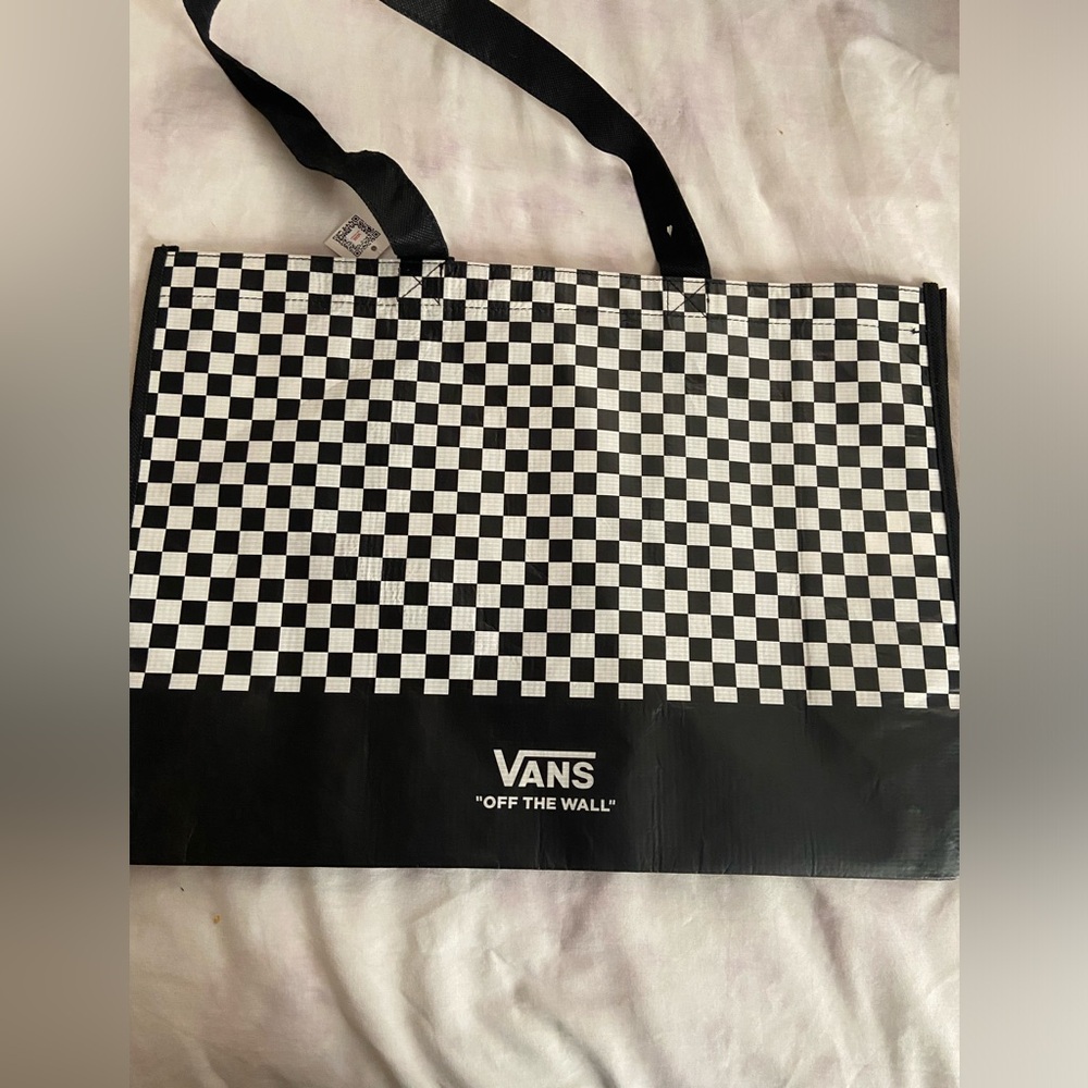 Vans Black and White Checkered Tote NWOT